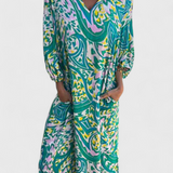 Carmina Vestido Maxi Bohemio Estampado Abstracto Exclusivo