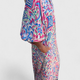 Carmina Vestido Maxi Bohemio Estampado Abstracto Exclusivo