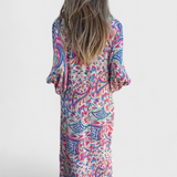 Carmina Vestido Maxi Bohemio Estampado Abstracto Exclusivo