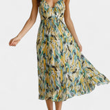 Vestido Midi De Impresión Vibrante Colección Exclusiva