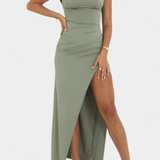 Viveka Vestido Lazo Espalda Elástico Premium Exclusiva