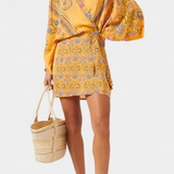 Candela Vestido Boho Floral Escote Cruzado Exclusivo