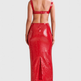 Ariana Maxi Bodycon Vestido Seda Kendra Colección Exclusiva