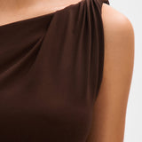 Eranda Vestido Maxi Malla Drapada Off Shoulder Exclusivo