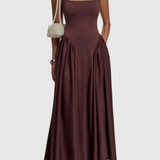 Verona Vestido Midi Escote Cuadrado Colección Luxe