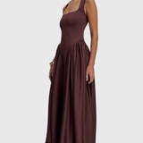 Verona Vestido Midi Escote Cuadrado Colección Luxe