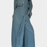Marisol Conjunto Camisa Suelta Y Pantalón Falda Premium