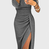 Alexa Vestido Maxi Tejido Luminoso Colección Exclusiva