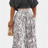 Olivia Conjunto Boho Cuello En V Pierna Ancha Exclusiva