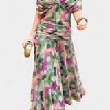 Alondra Vestido Largo Estampado Floral Fantasía Exclusivo