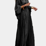 Anelia Vestido Maxi Geométrico Tejido Premium Exclusivo