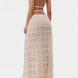 Eugenie Conjunto Top Plisado Falda Cintura Alta Colección
