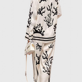 Nazaret Conjunto Pierna Ancha Estampado Artístico Exclusivo