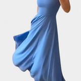 Mary Vestido Midi Aline Sin Mangas Colección Lujo Exclusiva