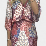 Shae Conjunto Blusa y Falda Cola de Pez Floral Exclusivo