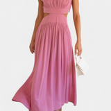 Jocelyn Conjunto Largo Minimalista Exclusivo Escote Alto