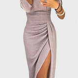 Alexa Vestido Maxi Tejido Luminoso Colección Exclusiva