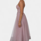Eileen Vestido Midi De Tul Elegante Con Corsé Exclusivo