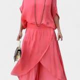 Maravilla Conjunto Fluido Top VIP Holgado Falda Asimétrica