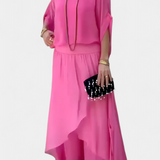 Maravilla Conjunto Fluido Top VIP Holgado Falda Asimétrica