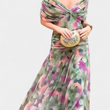 Alondra Vestido Largo Estampado Floral Fantasía Exclusivo