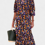 Teodora Vestido Vintage Exclusivo Con Escote En V