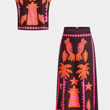 Sloan Conjunto Top Recortado y Falda Coconut Palm Exclusivo