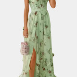 Luna Vestido Maxi con Corsé Floral Silueta Exclusiva
