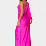 Charlotte Vestido Asimétrico Drapado Seda Exclusivo