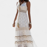 Melina Jonna Vestido Maxi de Encaje Boho Exclusivo