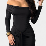 Vesna Vestido Cruzado Un Hombro Colección Exclusiva
