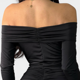 Vesna Vestido Cruzado Un Hombro Colección Exclusiva
