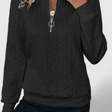 Zoey Jersey de Punto Premium con Cremallera Pulida Exclusiva
