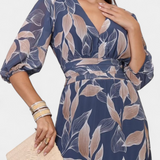Aísha Vestido Largo Colección Floral Motivo Hojas Exclusivo