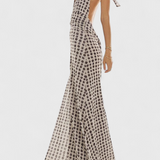 Melodía Vestido Maxi Lunares Halter Edición Limitada