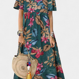 Kareela Vestido Largo Floral Colección Elegancia Exclusiva