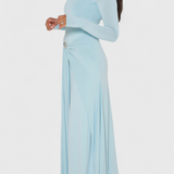 Fátima Vestido Entallado Plisado Detalles Metálicos Selecto