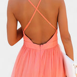 Gergana Vestido Maxi de Tul Sin Mangas Exclusivo Elegante