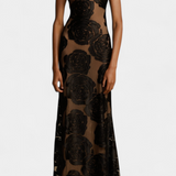 Vlada Vestido De Terciopelo Floral Colección Exclusiva