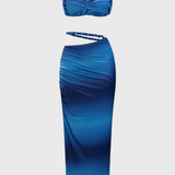 Estela Conjunto De Falda Chiffon Plisado Exclusiva