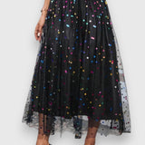 Claudia Hosencollection Falda Plisada Exclusiva Lunares