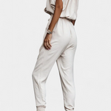 Solene Mono Casual Hombros Descubiertos Escote V Lazo Elite
