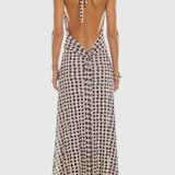 Melodía Vestido Maxi Lunares Halter Edición Limitada