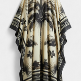 Guadalupe Kaftán Edición Estampado Flamencos Palmeras