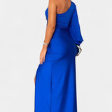 Charlotte Vestido Asimétrico Drapado Seda Exclusivo