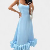 Sela Vestido Maxi Fluyente Colección Alta Gama Exclusiva
