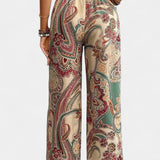 Victoria Pantalones Pierna Ancha Tejido Ligero Exclusiva