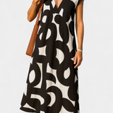 Asela Vestido Estampado Mixi Con Escote En V Exclusivo