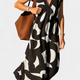 Asela Vestido Estampado Mixi Con Escote En V Exclusivo