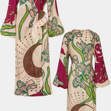 Fana Vestido Cruzado Floral Con Lazo Cintura Exclusivo